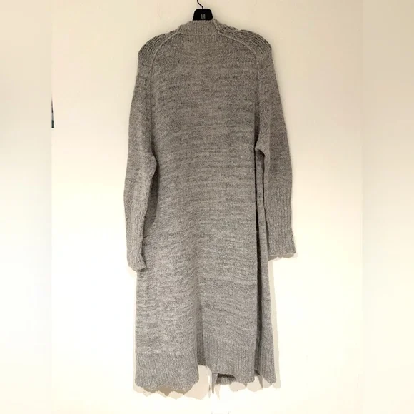 FREE PEOPLE Santa Cruise Women's Wool Bland Gray Long Cardigan - Picture 8 of 8
